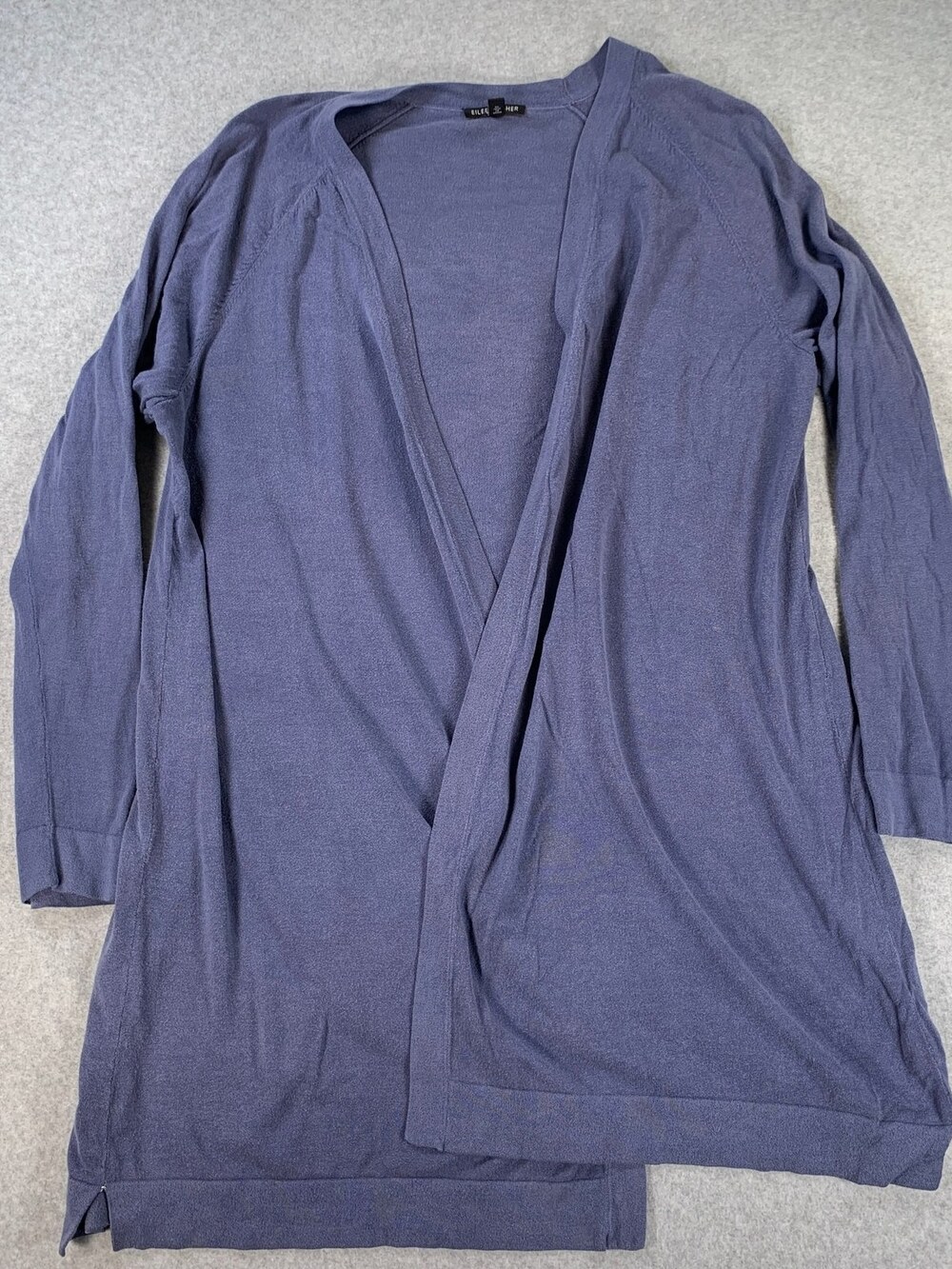 Eileen Fisher Cardigan Tencel Wrap Sweater Blue Purple Women's Size 1X